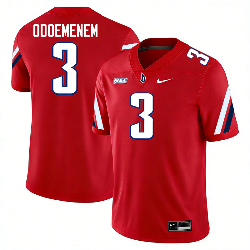 Duquesne Dukes #3 Jabari Odoemenem College Football Jerseys,Uniforms Stitched-Red